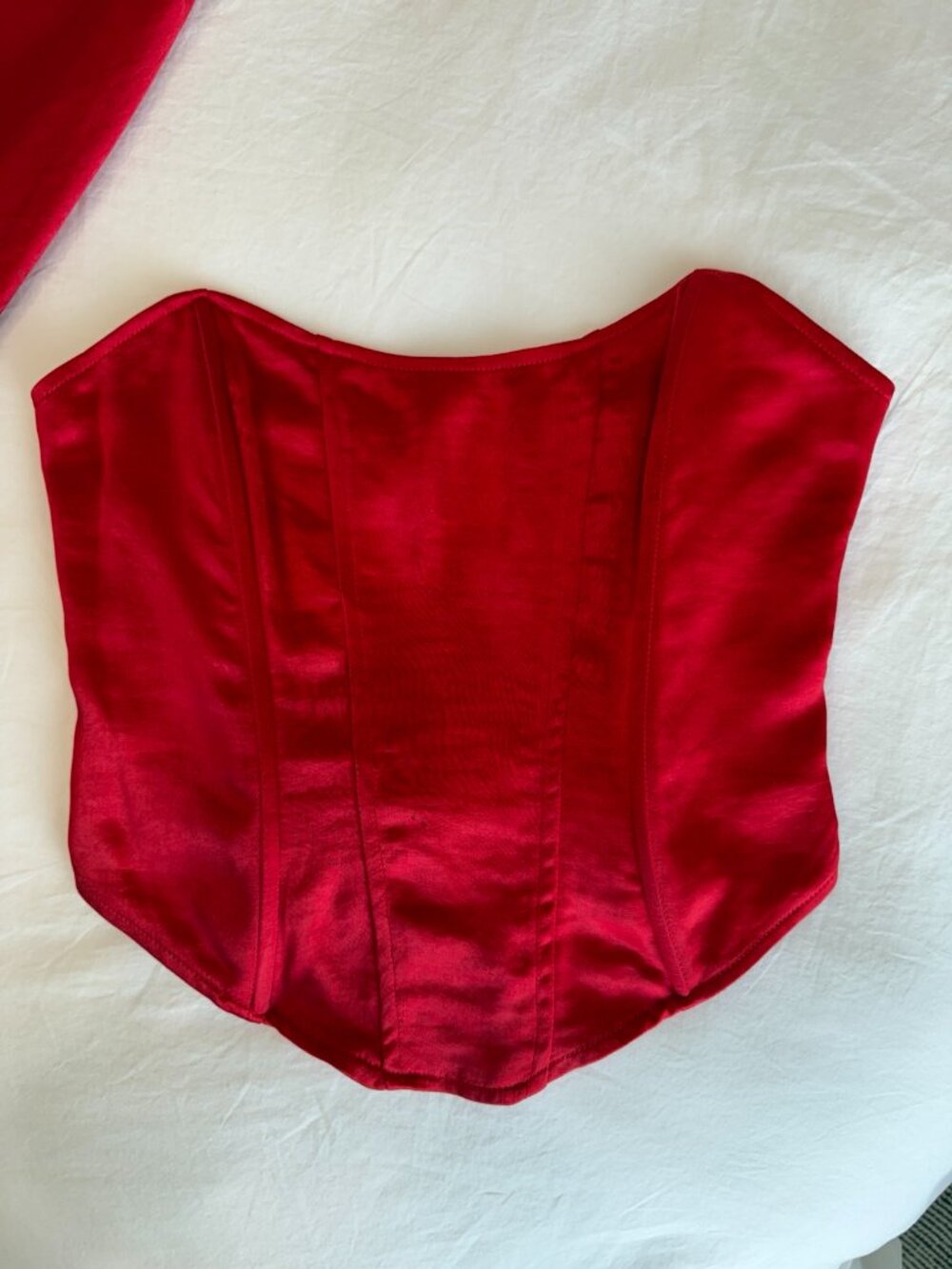 superdown Calla Red Corset Top & Maxi Skirt Set XXS